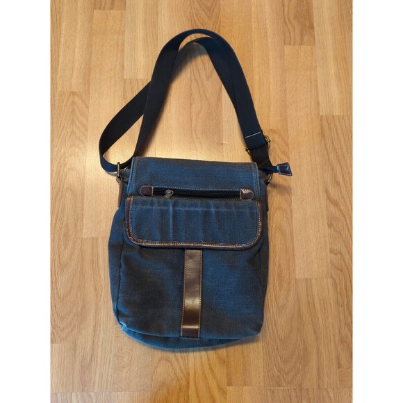 Cargoit Cross Body Bag Purse Black Gray Canvas Utility Zipper Pockets - Picture 2 of 8